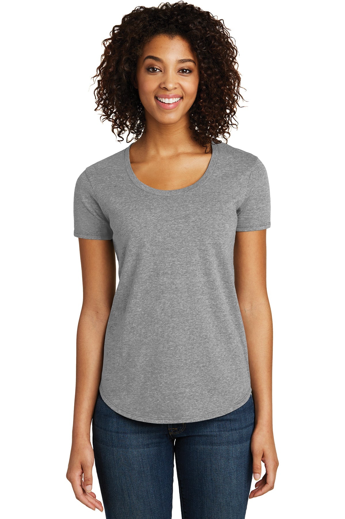 DT6401 District ® Women’s Fitted Very Important Tee ® Scoop Neck