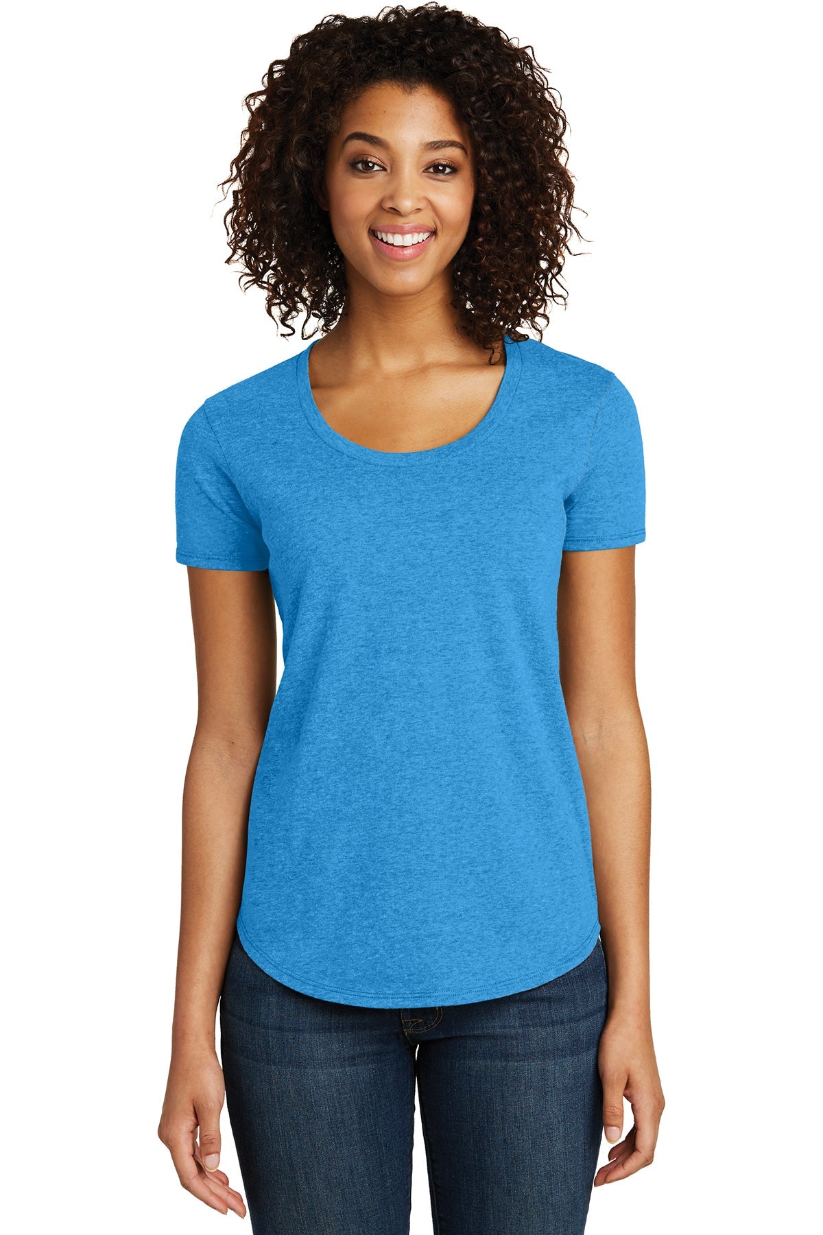 DT6401 District ® Women’s Fitted Very Important Tee ® Scoop Neck