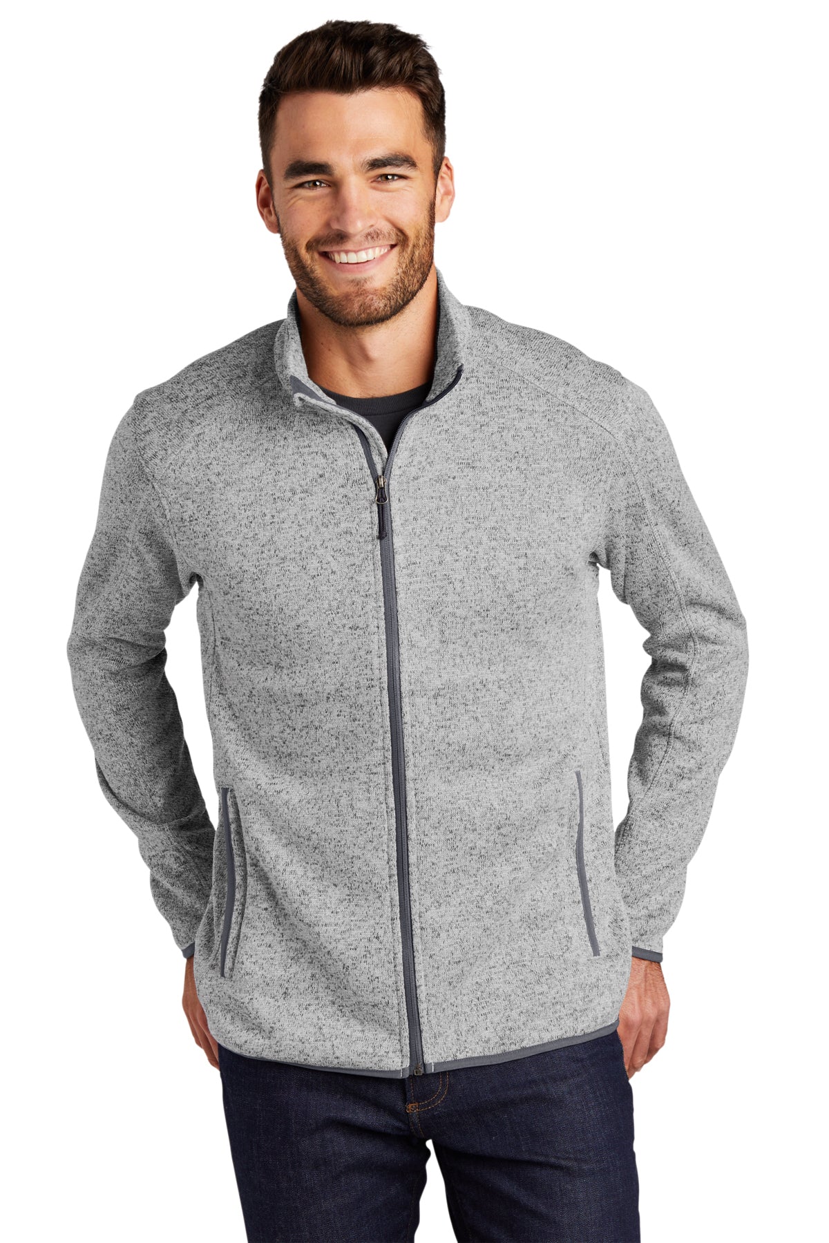 F232  Port Authority® Sweater Fleece Jacket