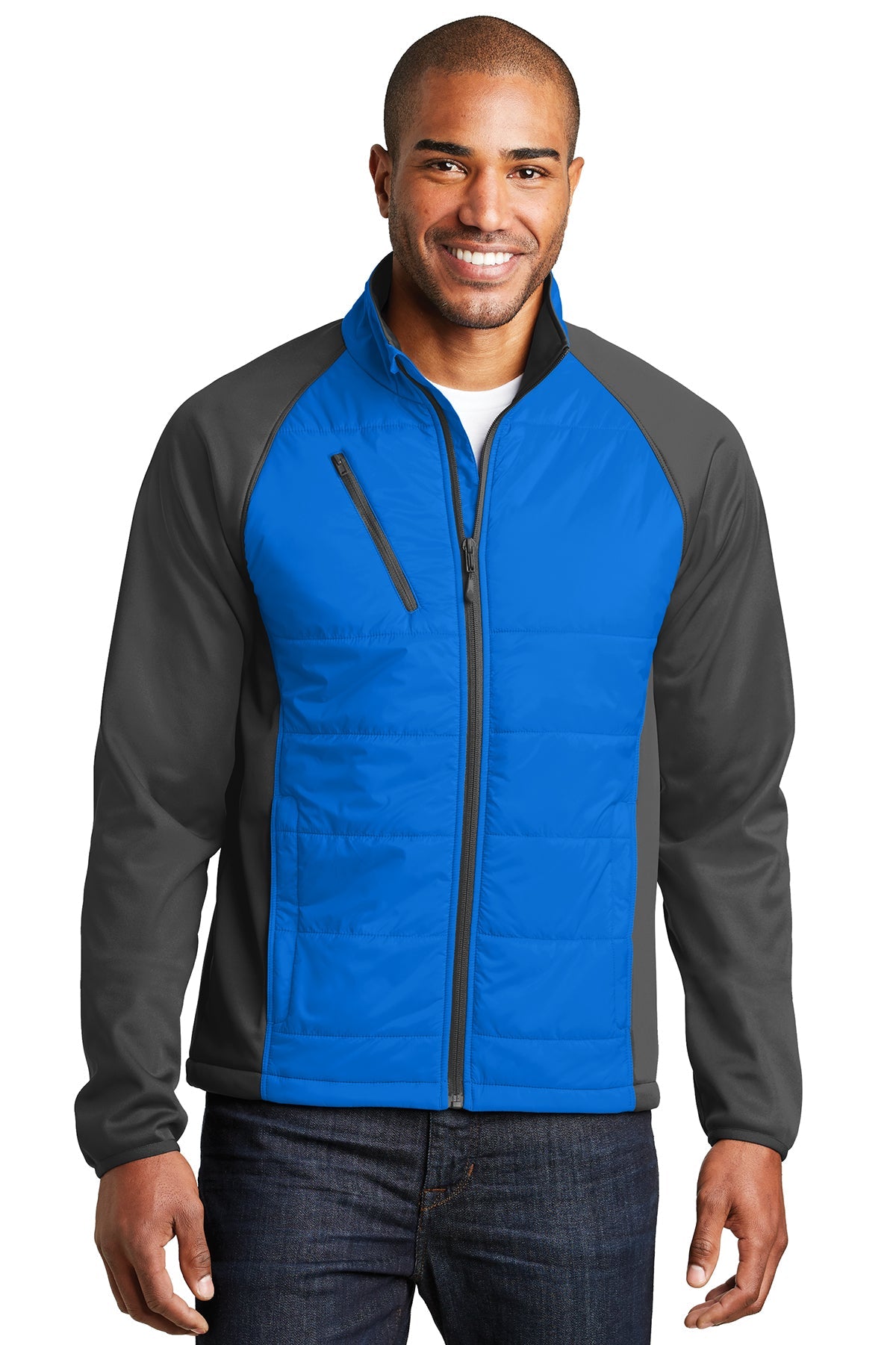 J787  Port Authority® Hybrid Soft Shell Jacket