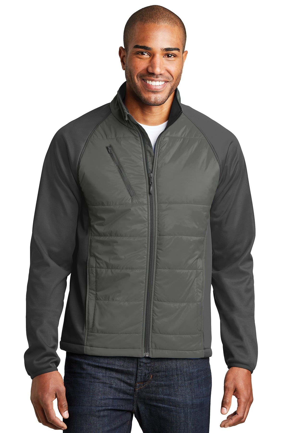 J787  Port Authority® Hybrid Soft Shell Jacket