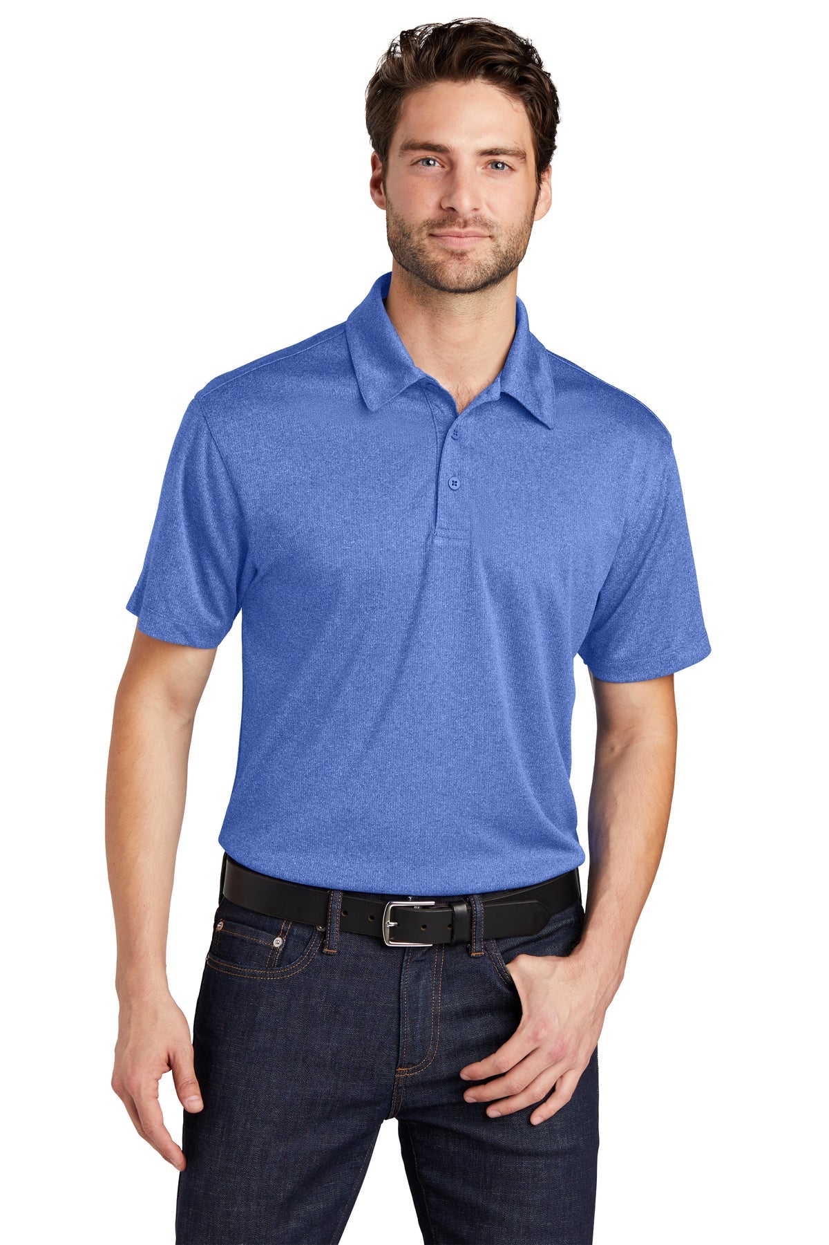 K576 Port Authority® Trace Heather Polo