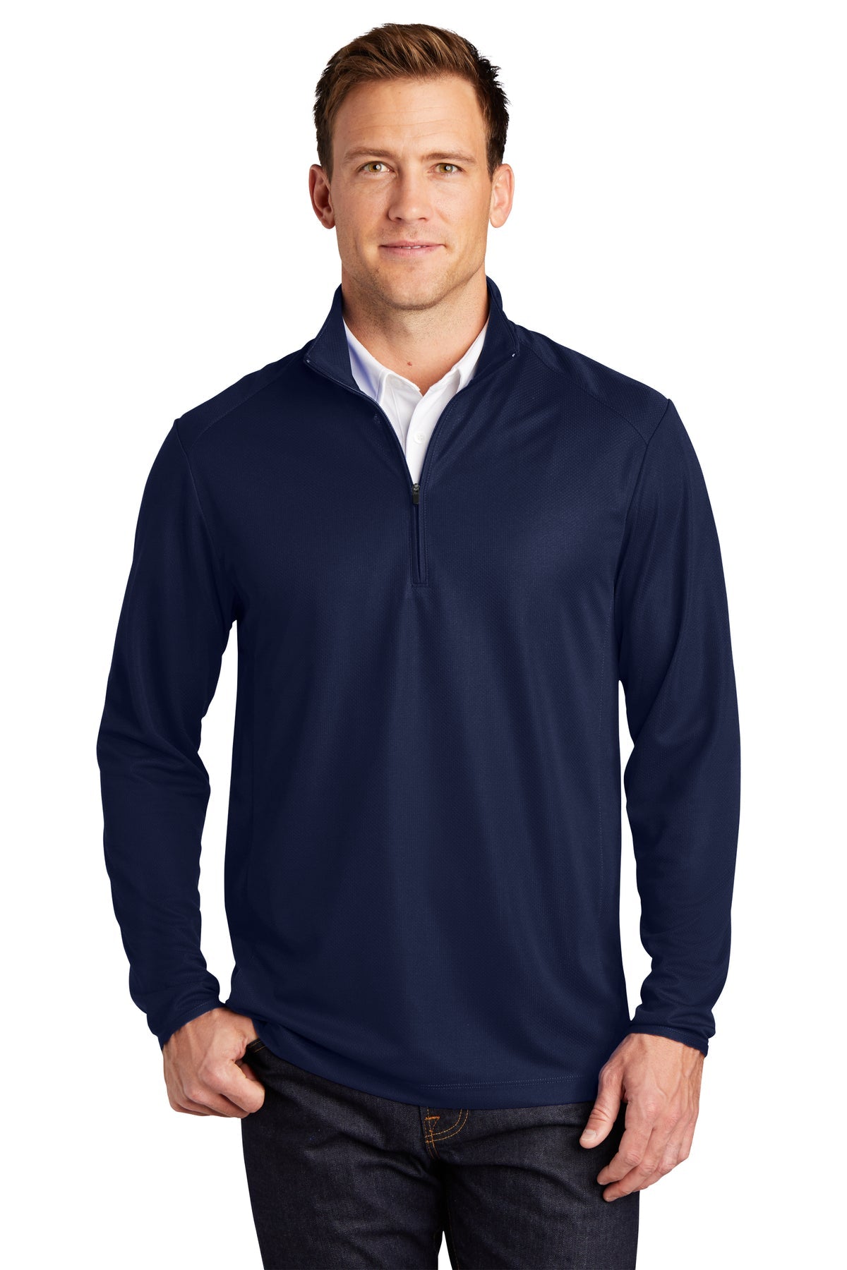 K806 Port Authority® Pinpoint Mesh 1/2-Zip