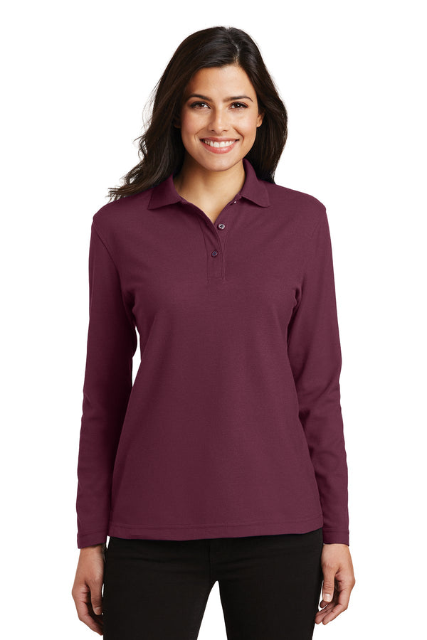 L500LS Port Authority® Ladies Silk Touch™ Long Sleeve Polo