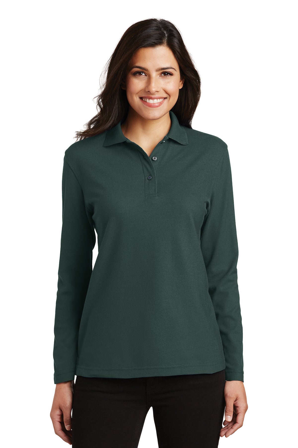 L500LS Port Authority® Ladies Silk Touch™ Long Sleeve Polo