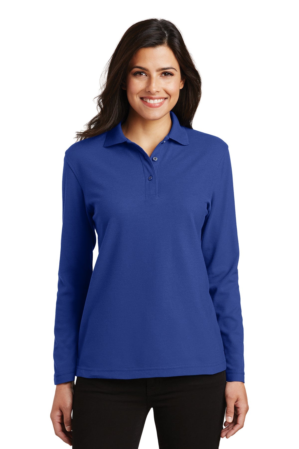 L500LS Port Authority® Ladies Silk Touch™ Long Sleeve Polo