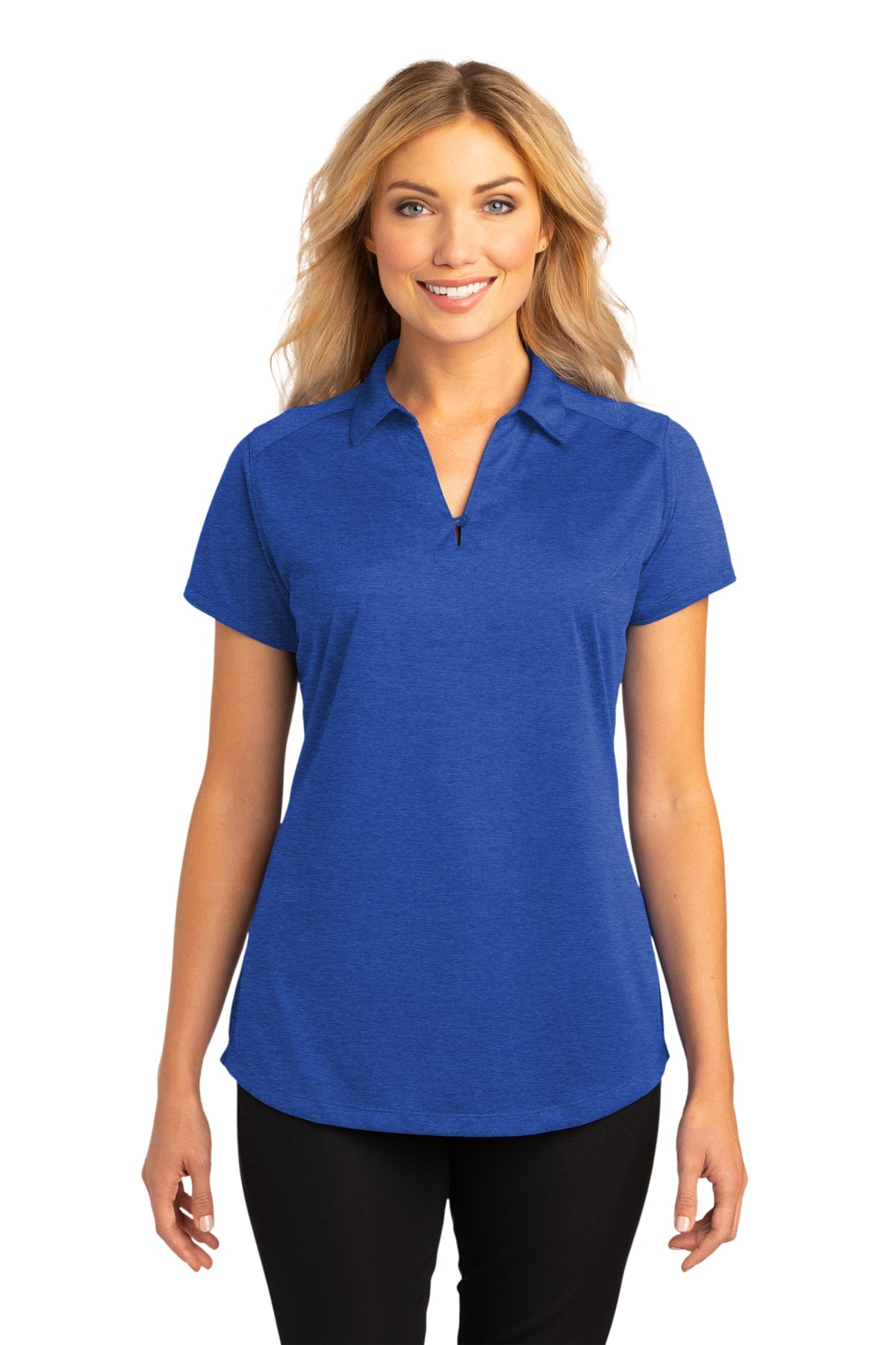 L574 Port Authority® Ladies Digi Heather Performance Polo