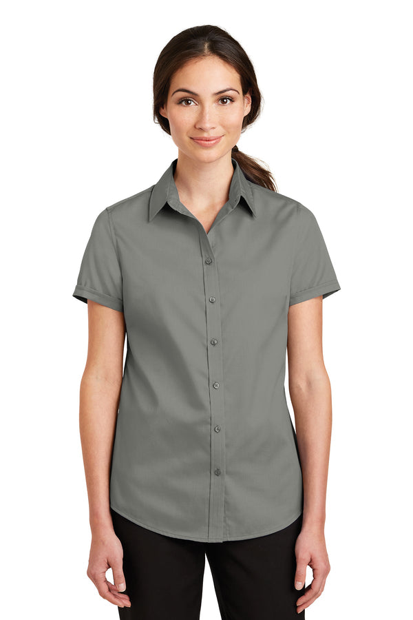 L664 Port Authority® Ladies Short Sleeve SuperPro™ Twill Shirt