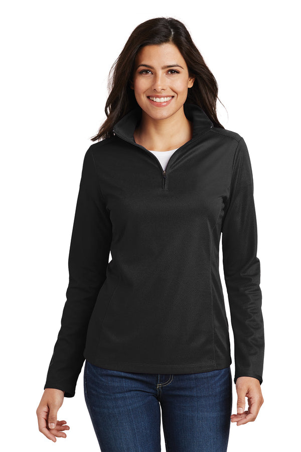 L806 Port Authority® Ladies Pinpoint Mesh 1/2-Zip