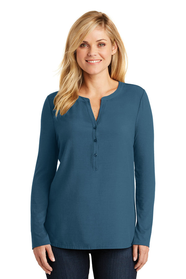 LK5432 Port Authority® Ladies Concept Henley Tunic