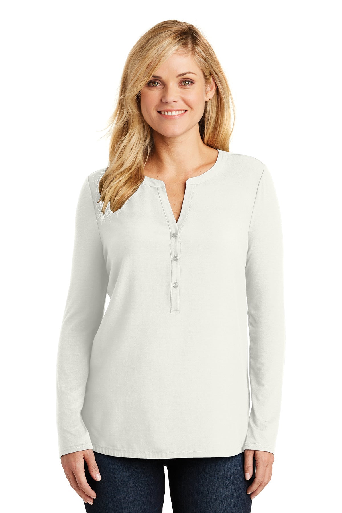 LK5432 Port Authority® Ladies Concept Henley Tunic