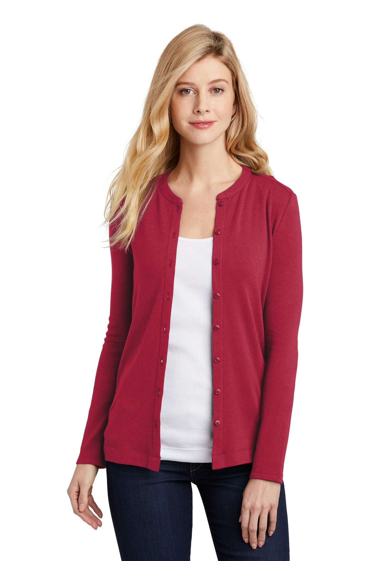 LM1008 Port Authority® Ladies Concept Stretch Button-Front Cardigan
