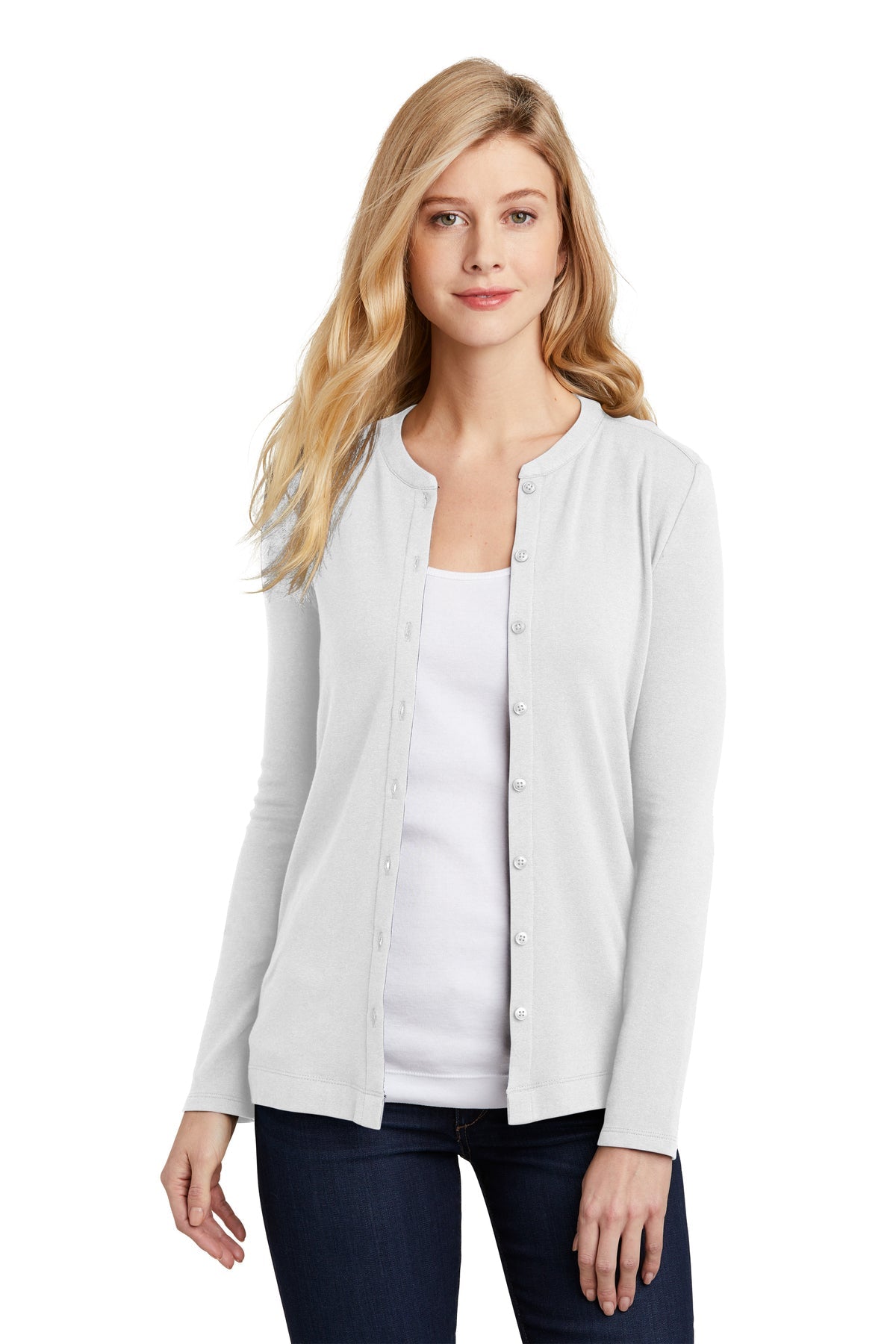 LM1008 Port Authority® Ladies Concept Stretch Button-Front Cardigan