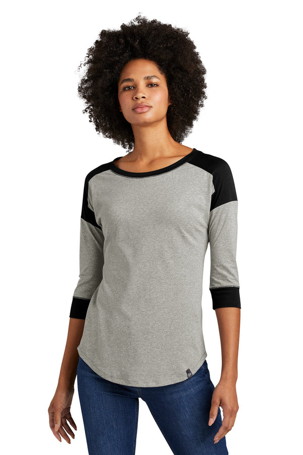 LNEA104  New Era® Ladies Heritage Blend 3/4-Sleeve Baseball Raglan Tee - FRIDAY ONLY ITEM