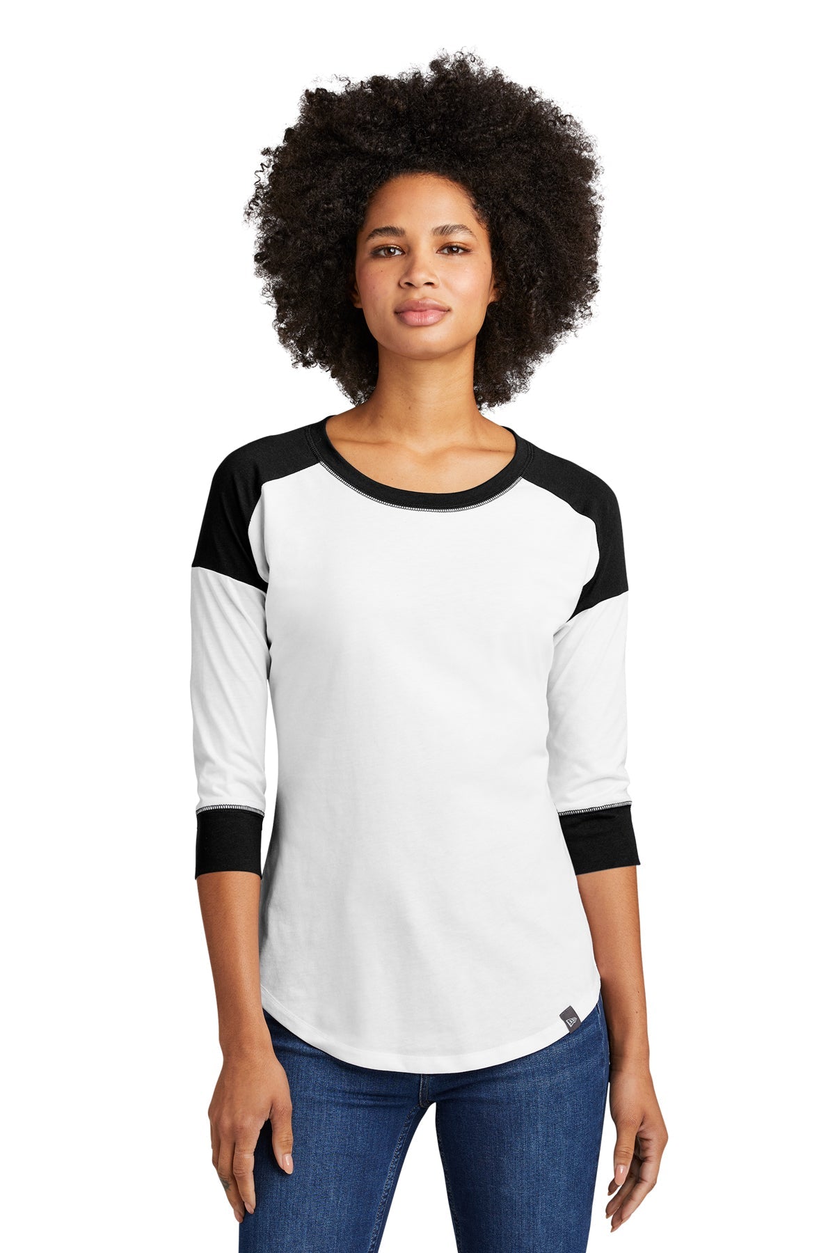 LNEA104  New Era® Ladies Heritage Blend 3/4-Sleeve Baseball Raglan Tee - FRIDAY ONLY ITEM