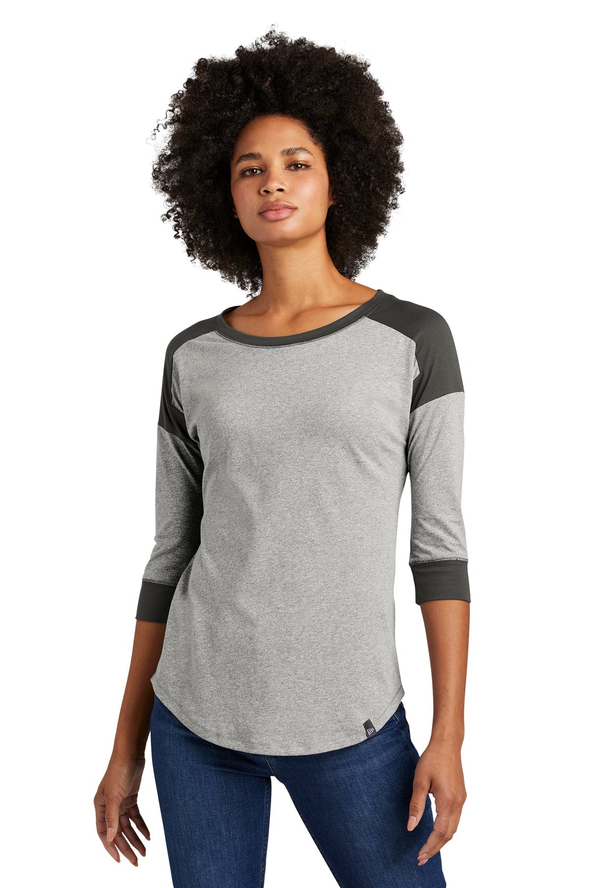 LNEA104  New Era® Ladies Heritage Blend 3/4-Sleeve Baseball Raglan Tee - FRIDAY ONLY ITEM