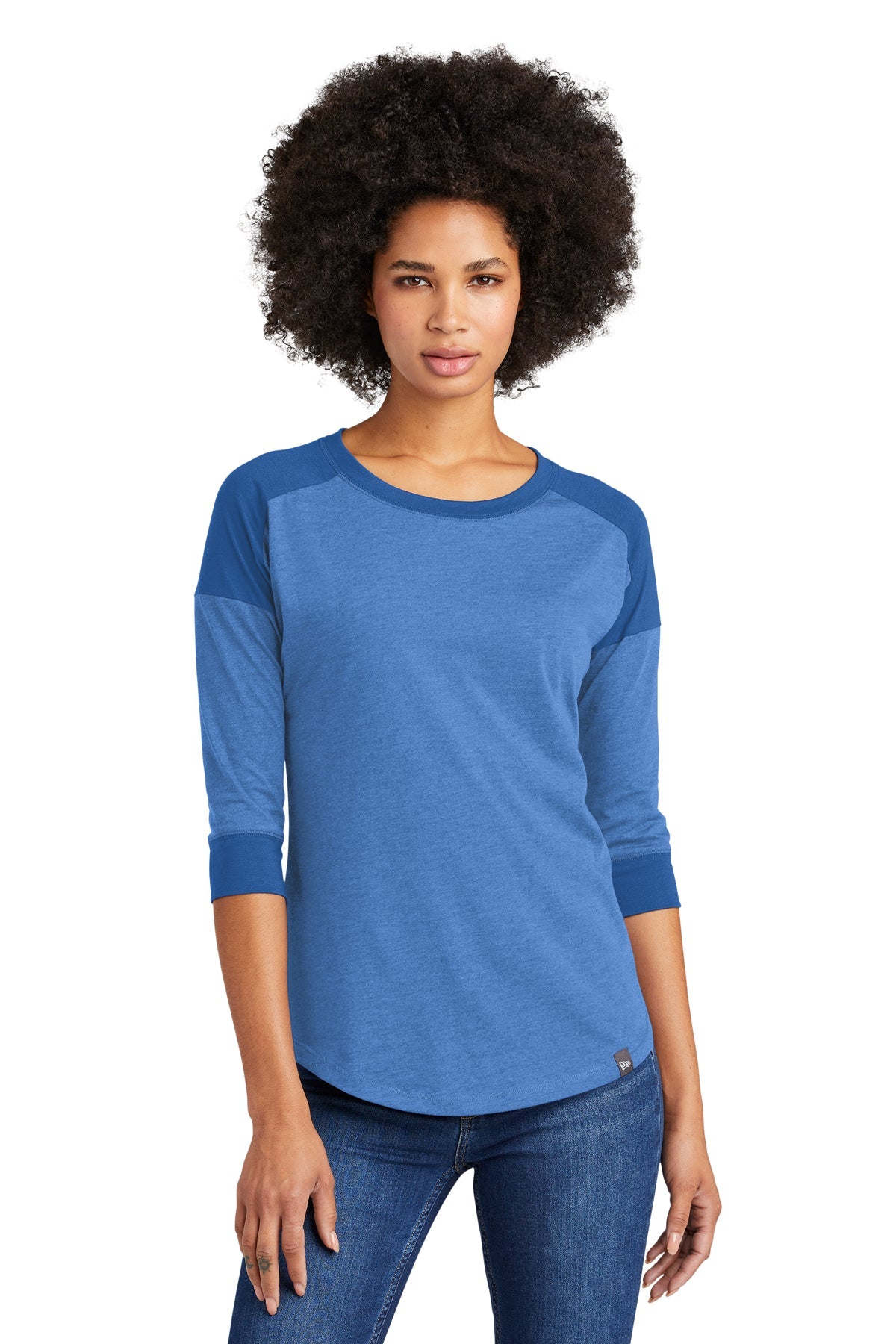 LNEA104  New Era® Ladies Heritage Blend 3/4-Sleeve Baseball Raglan Tee - FRIDAY ONLY ITEM