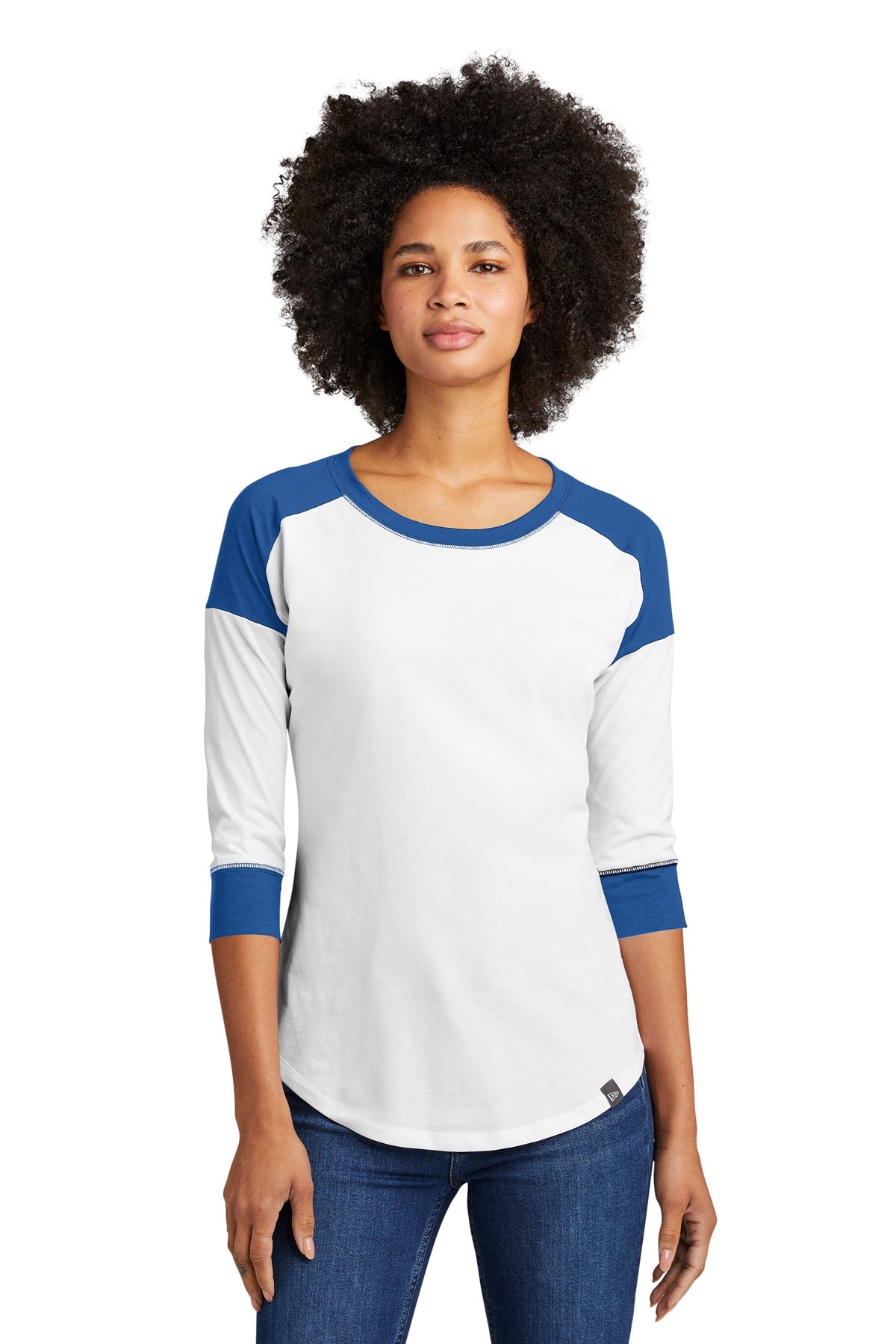 LNEA104  New Era® Ladies Heritage Blend 3/4-Sleeve Baseball Raglan Tee - FRIDAY ONLY ITEM
