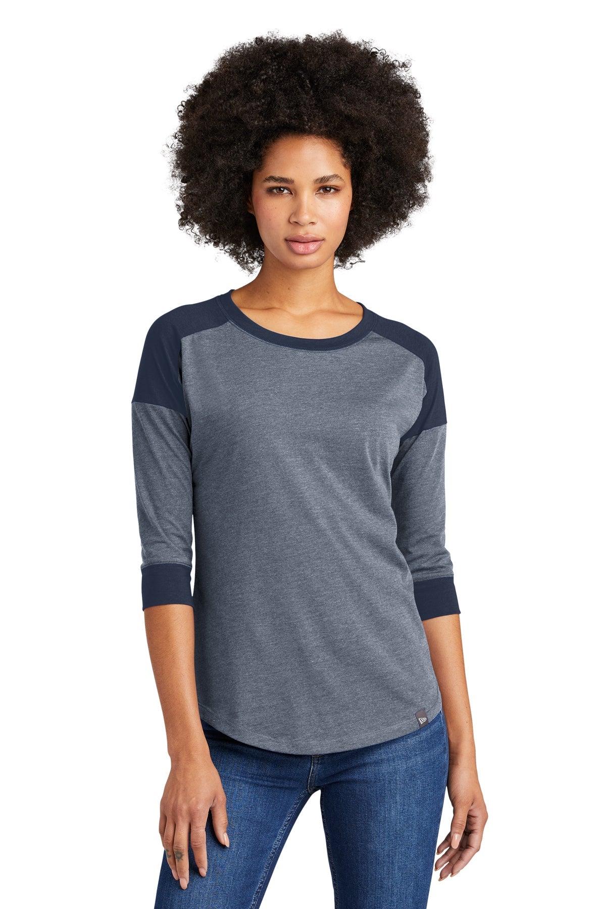 LNEA104  New Era® Ladies Heritage Blend 3/4-Sleeve Baseball Raglan Tee - FRIDAY ONLY ITEM
