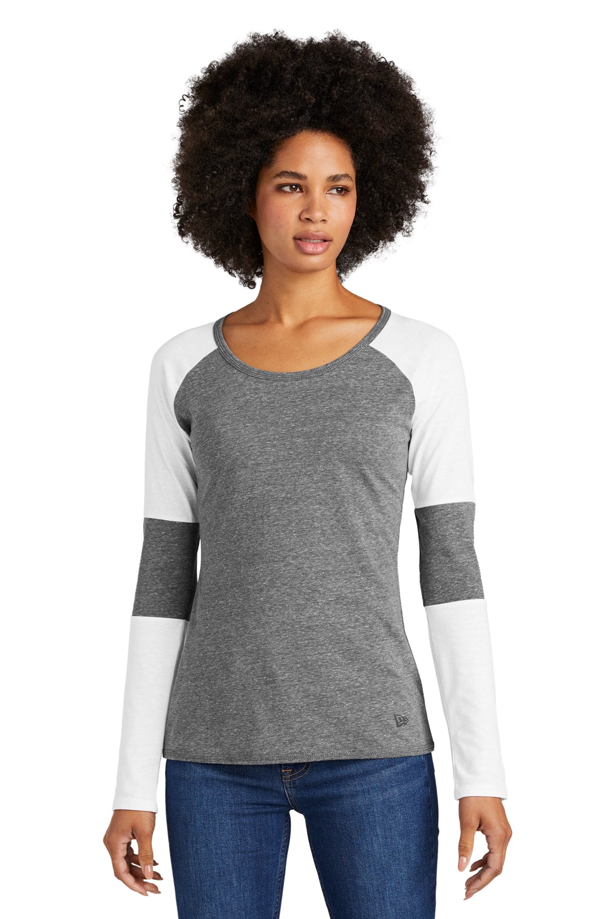 LNEA132 New Era® Ladies Tri-Blend Performance Baseball Tee - FRIDAY ONLY ITEM