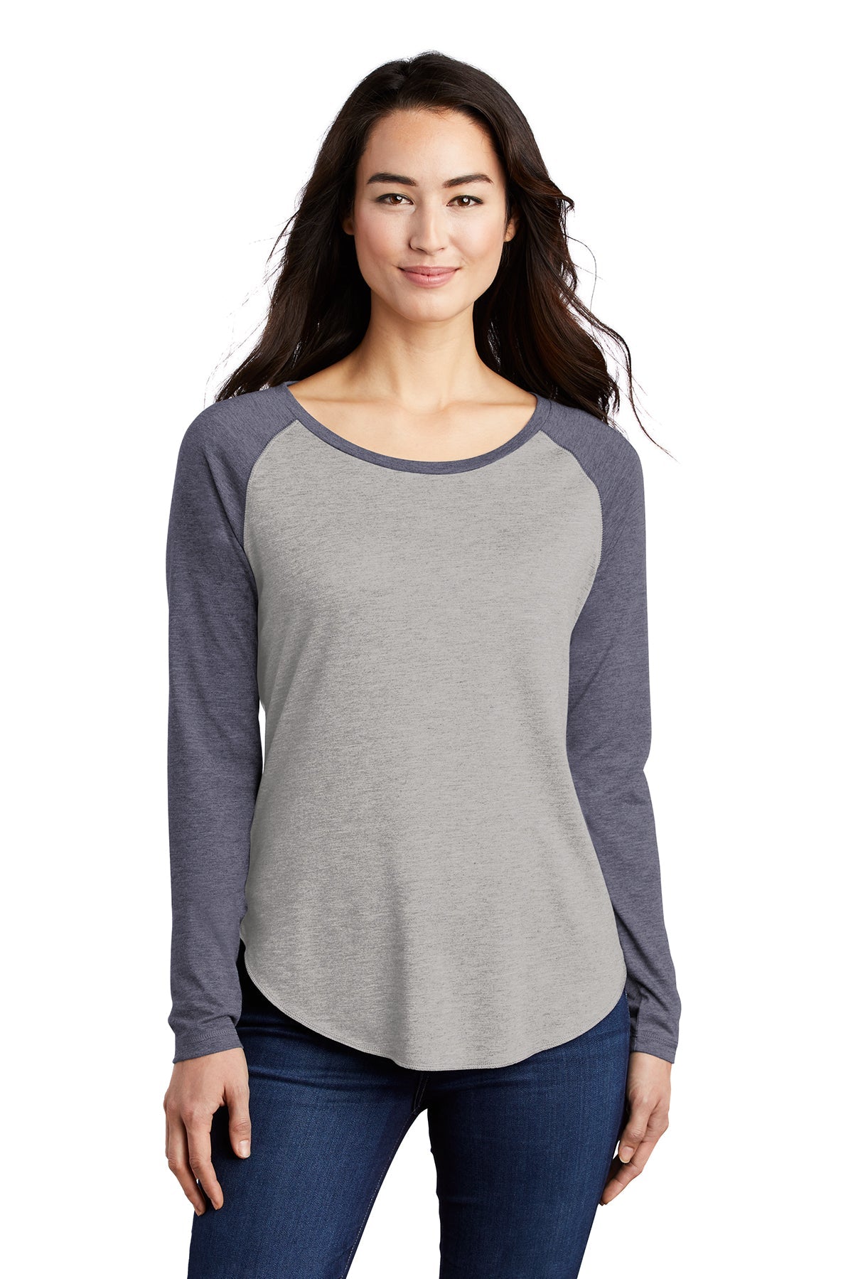 LST400LS Sport-Tek® Ladies PosiCharge® Long Sleeve Tri-Blend Wicking Scoop Neck Raglan Tee - FRIDAY ONLY ITEM