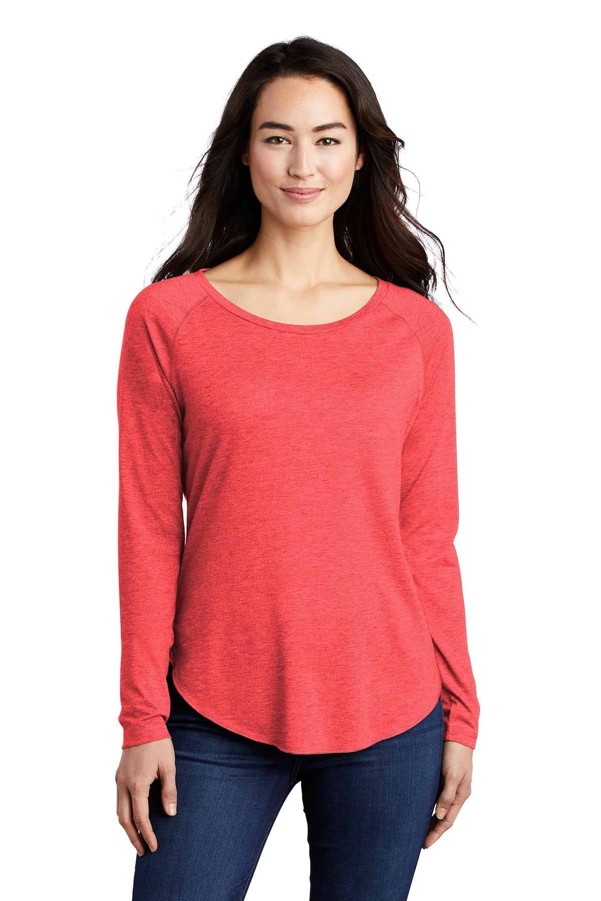 LST400LS Sport-Tek® Ladies PosiCharge® Long Sleeve Tri-Blend Wicking Scoop Neck Raglan Tee - FRIDAY ONLY ITEM