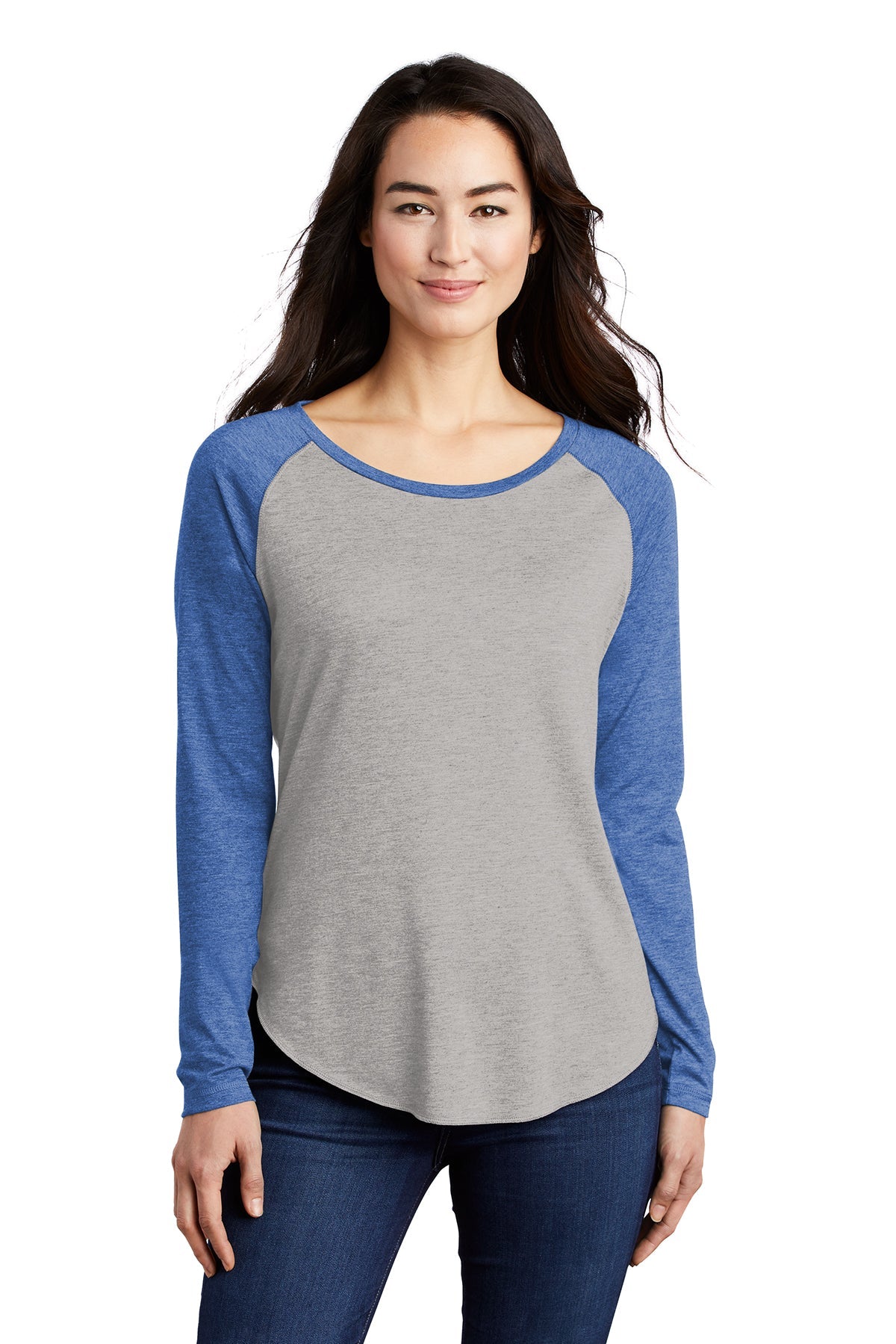 LST400LS Sport-Tek® Ladies PosiCharge® Long Sleeve Tri-Blend Wicking Scoop Neck Raglan Tee - FRIDAY ONLY ITEM