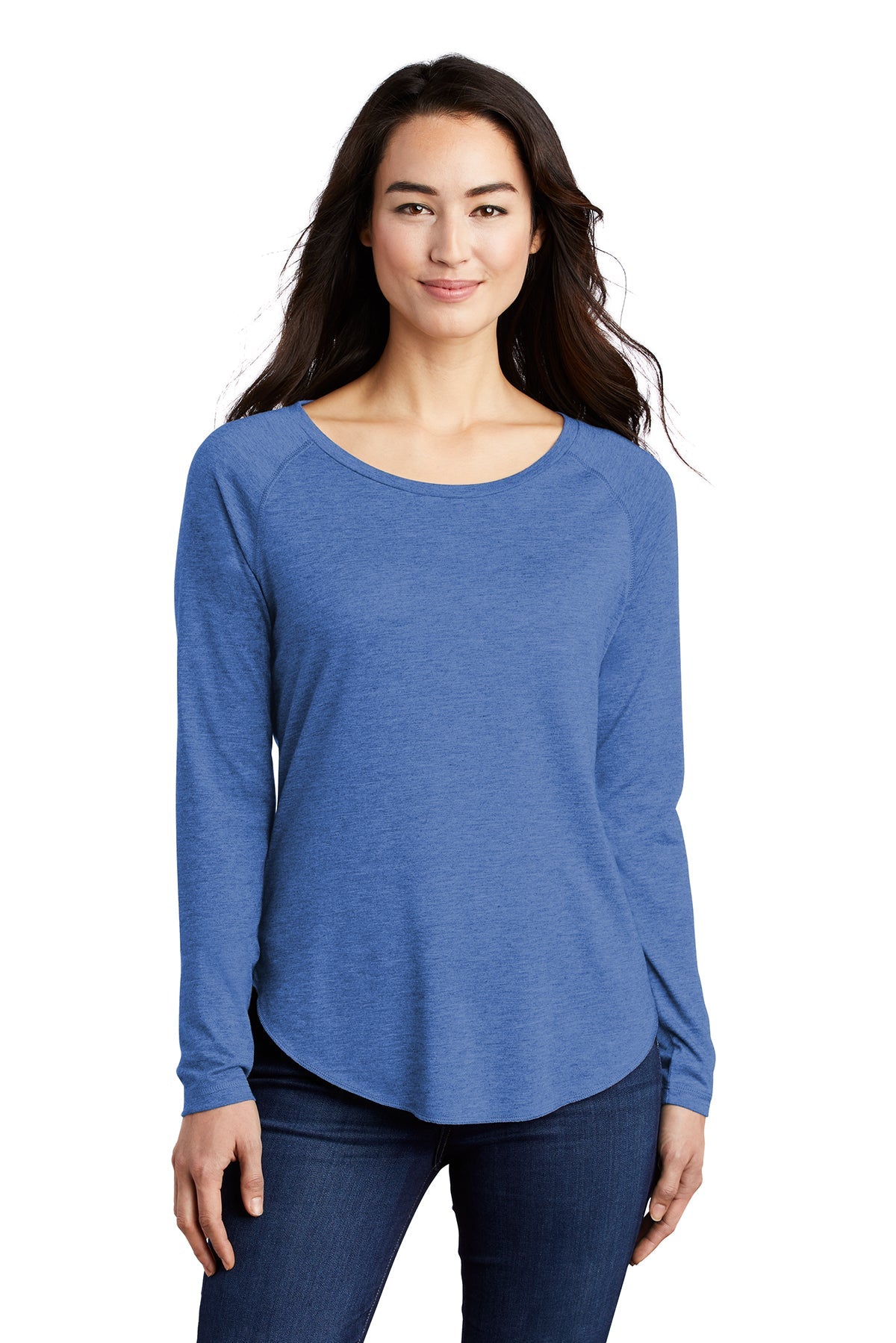 LST400LS Sport-Tek® Ladies PosiCharge® Long Sleeve Tri-Blend Wicking Scoop Neck Raglan Tee - FRIDAY ONLY ITEM