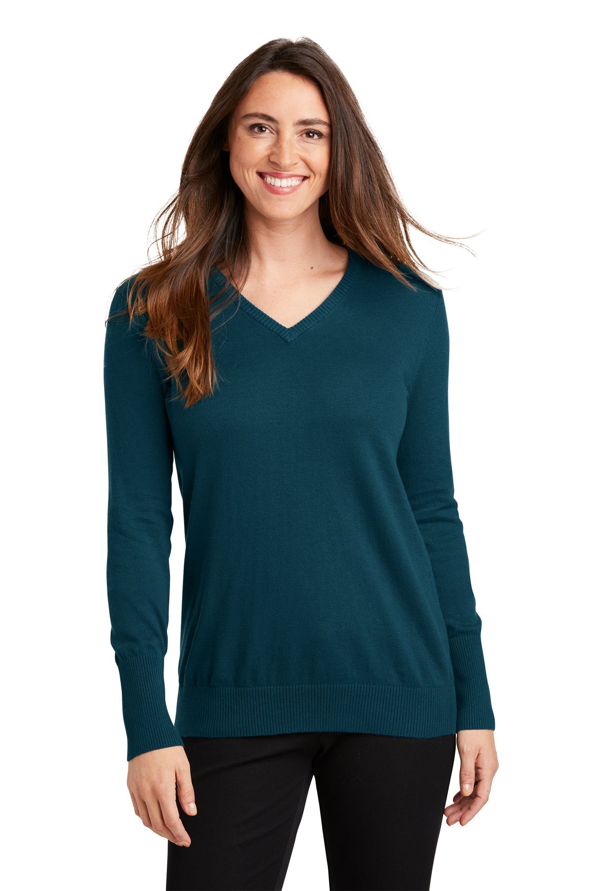 LSW285 Port Authority® Ladies V-Neck Sweater