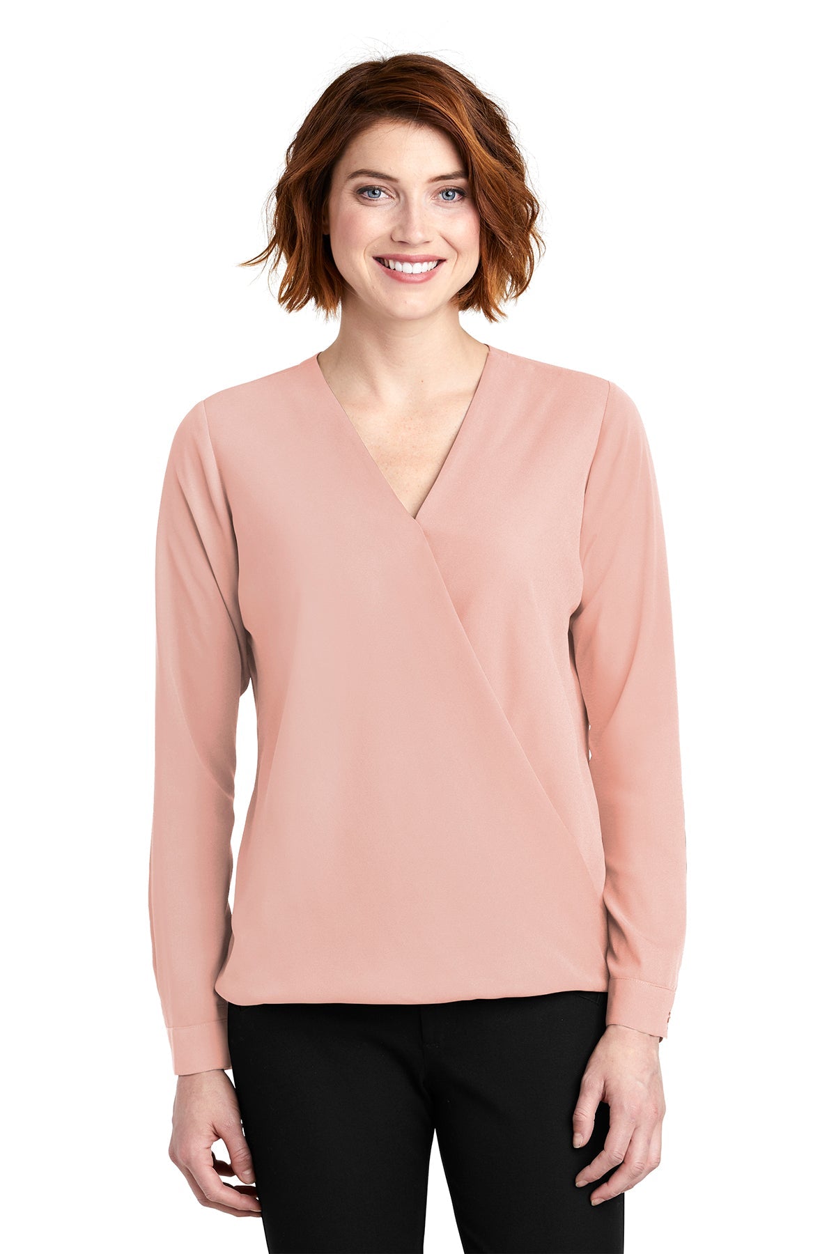 LW702 Port Authority ® Ladies Wrap Blouse