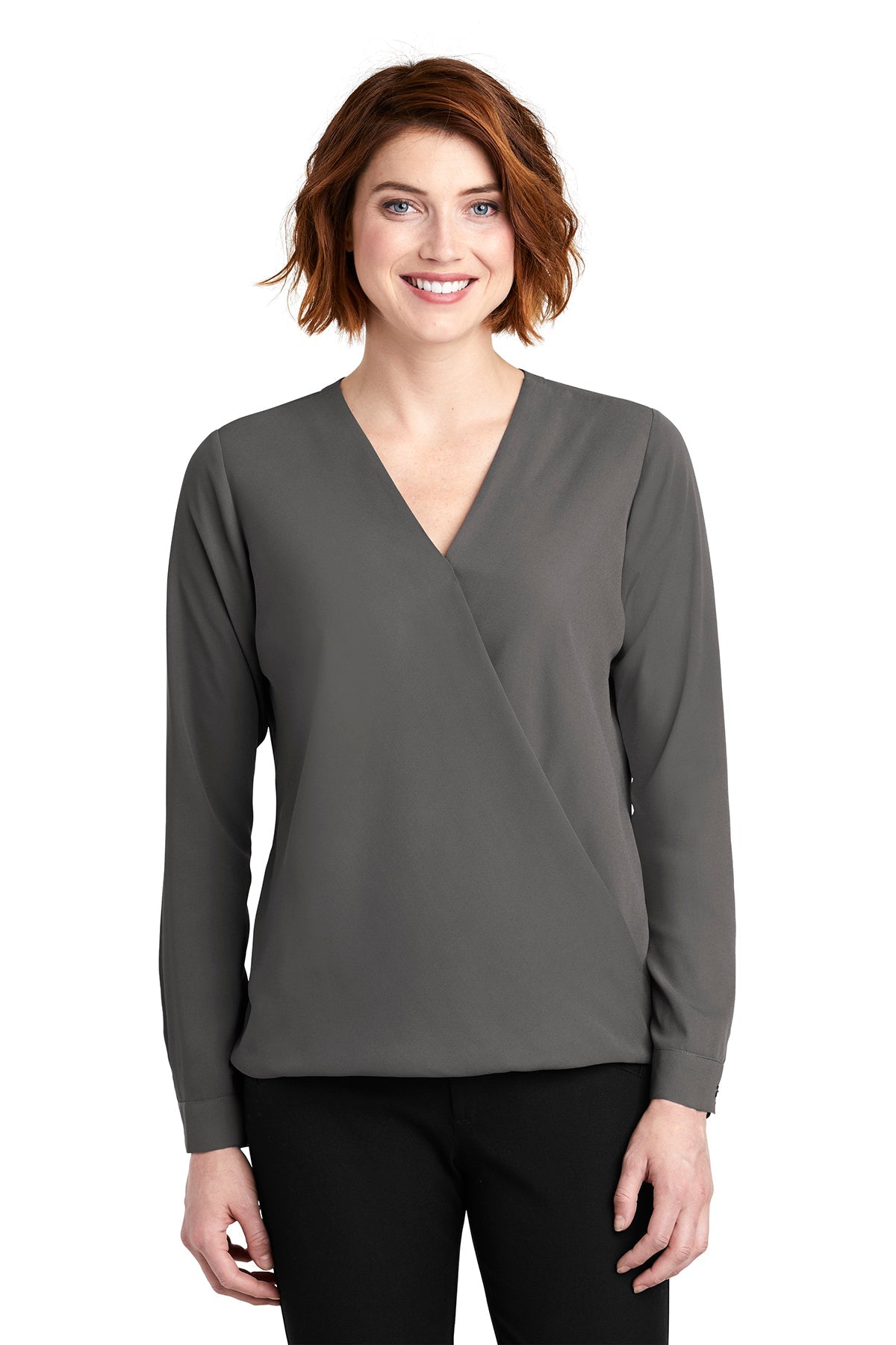 LW702 Port Authority ® Ladies Wrap Blouse