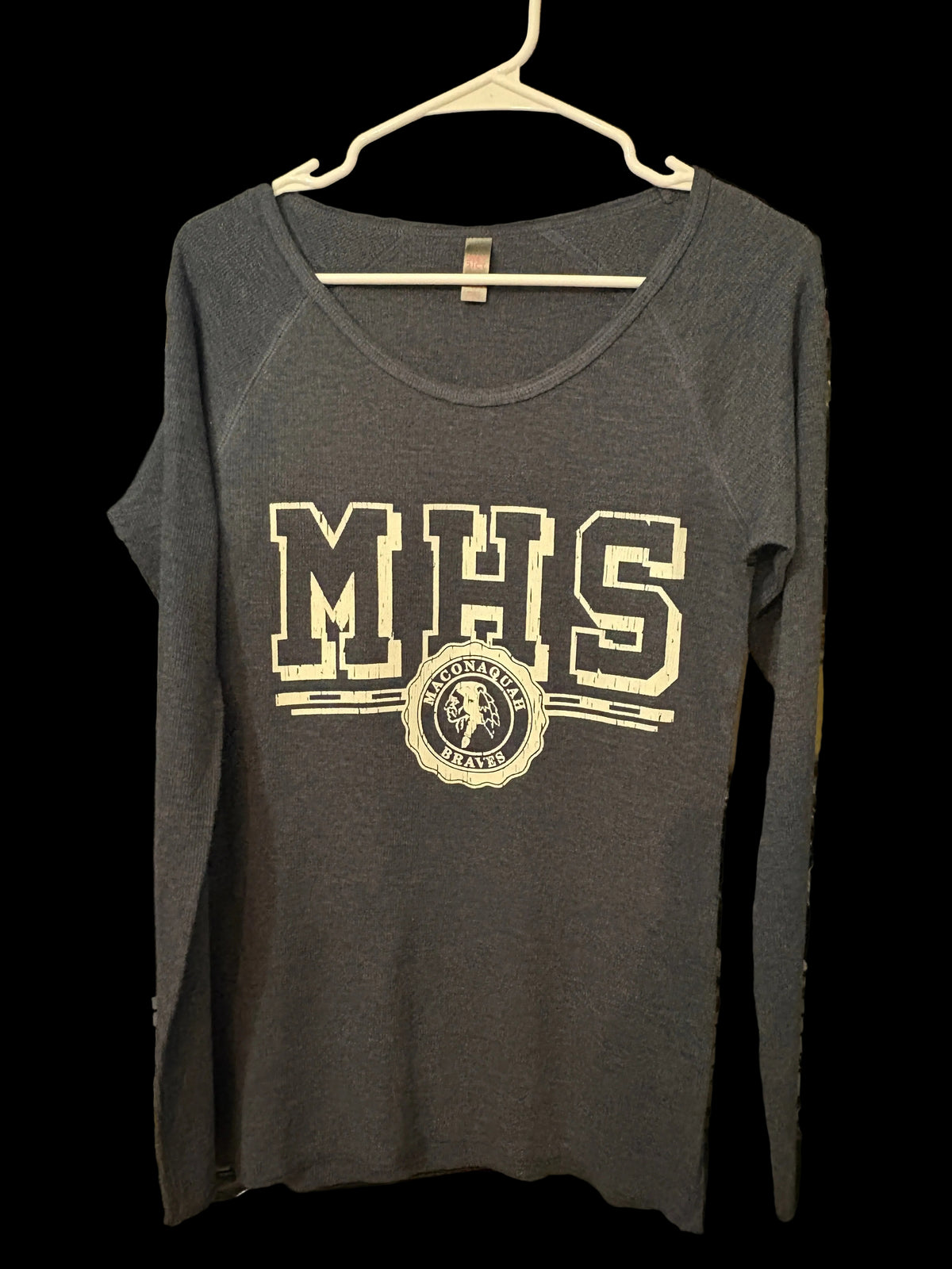 Long Sleeve Ladies Scoop Neck w/ MHS Design