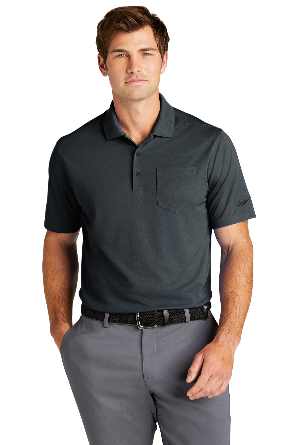 4C Embroidered Nike Dri-FIT Micro Pique 2.0 Pocket Polo - 2103