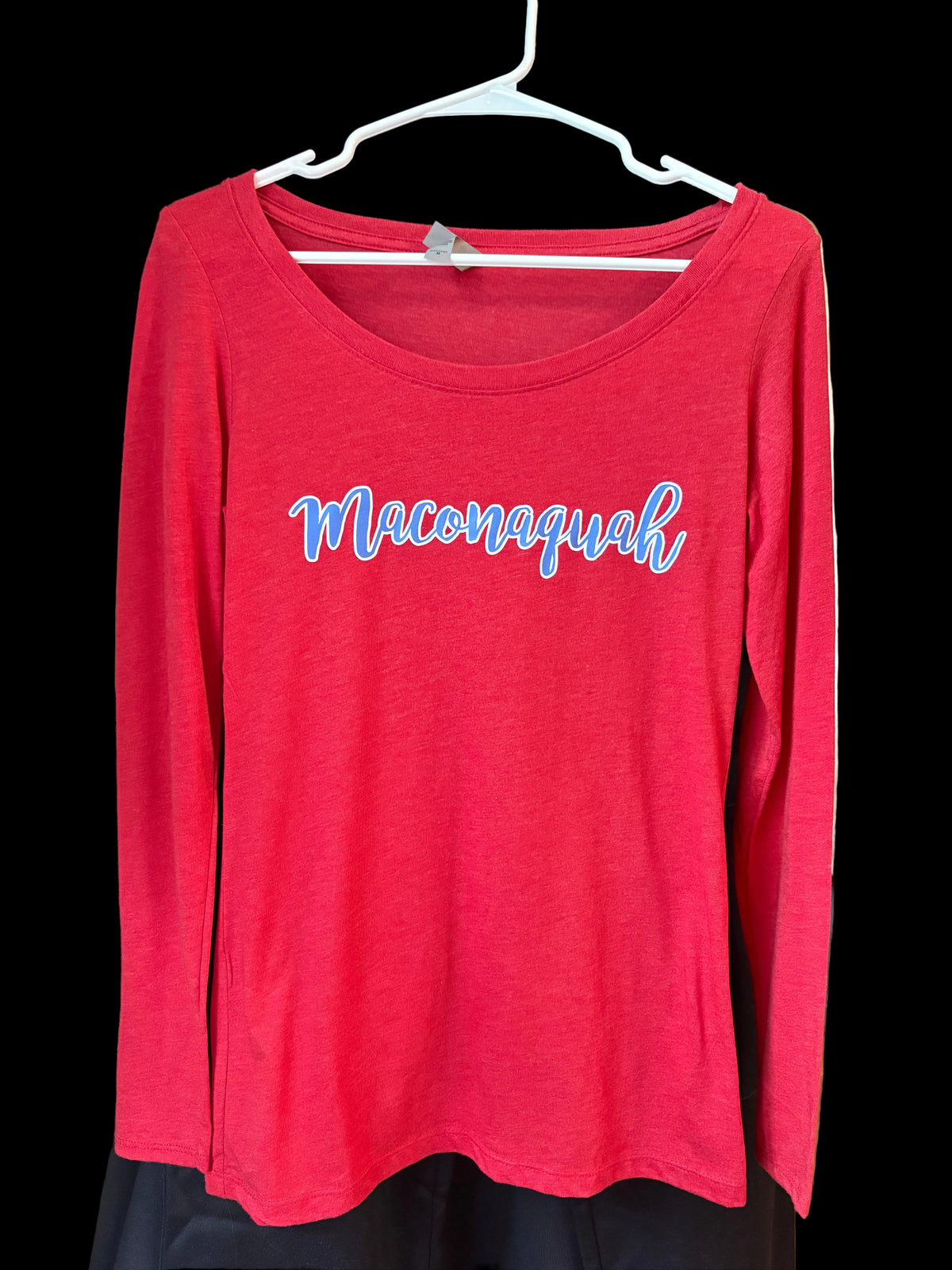 Long Sleeve Ladies Scoop Neck w/ Maconaquah Design