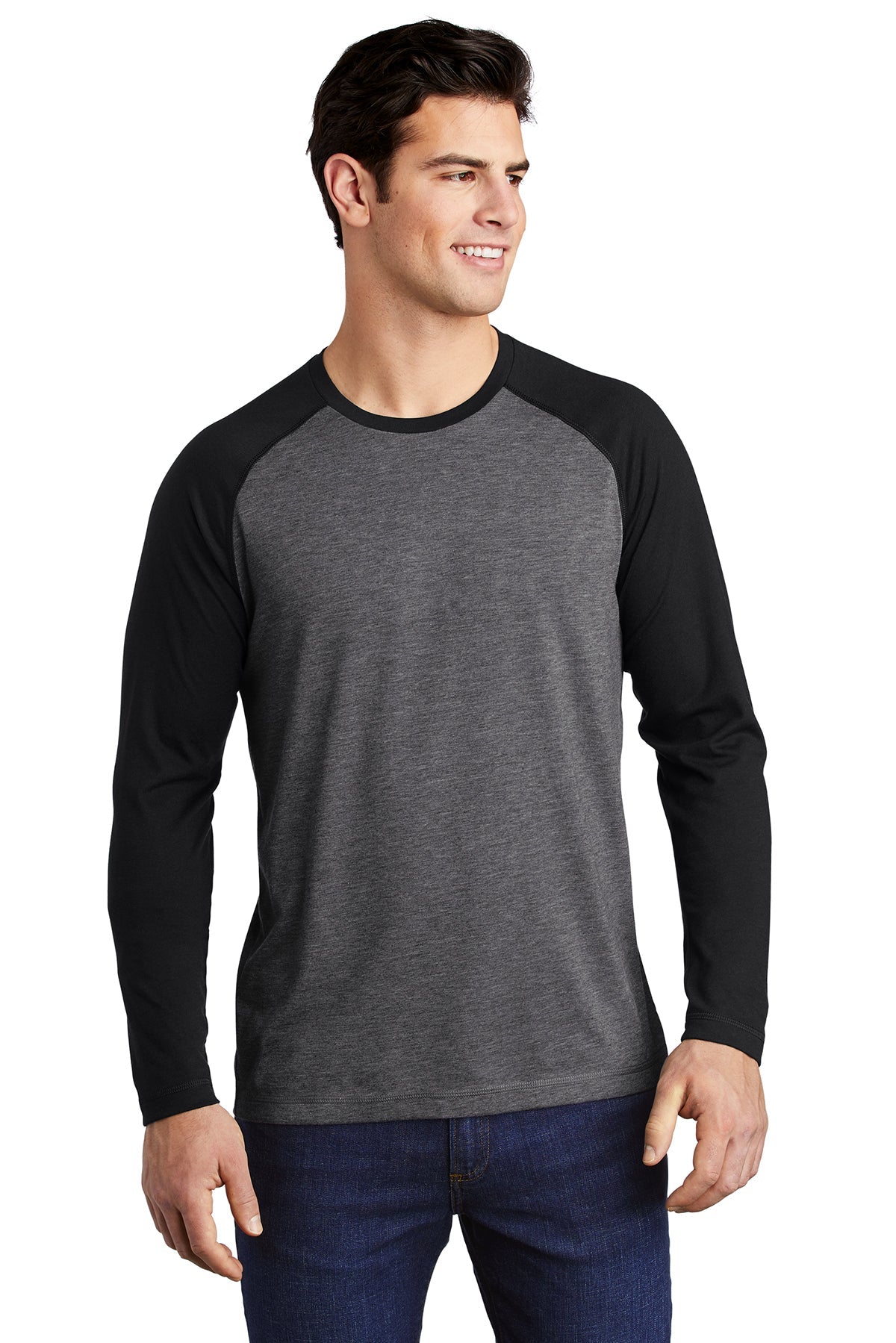 ST400LS Sport-Tek ® PosiCharge ® Long Sleeve Tri-Blend Wicking Raglan Tee - FRIDAY ONLY ITEM