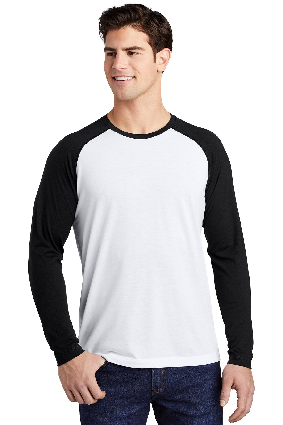ST400LS Sport-Tek ® PosiCharge ® Long Sleeve Tri-Blend Wicking Raglan Tee - FRIDAY ONLY ITEM