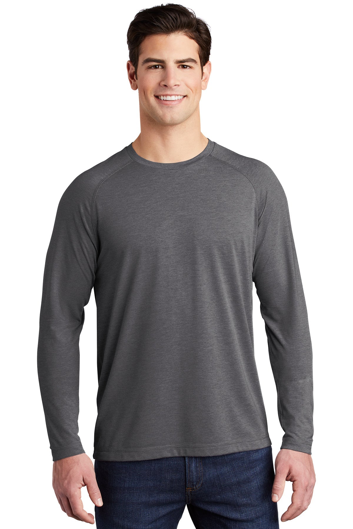 ST400LS Sport-Tek ® PosiCharge ® Long Sleeve Tri-Blend Wicking Raglan Tee - FRIDAY ONLY ITEM