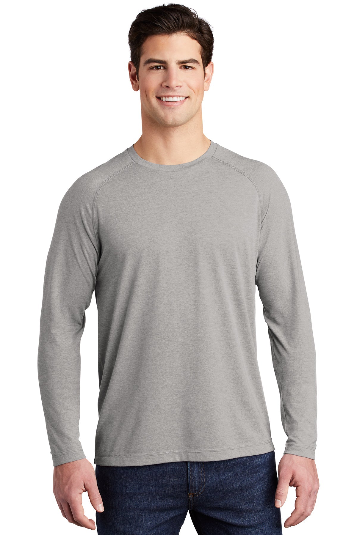ST400LS Sport-Tek ® PosiCharge ® Long Sleeve Tri-Blend Wicking Raglan Tee - FRIDAY ONLY ITEM