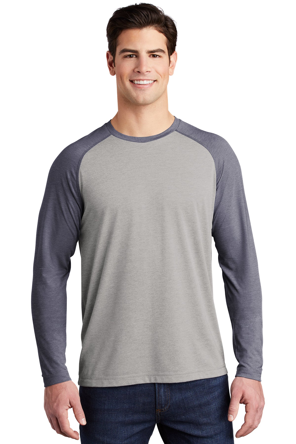 ST400LS Sport-Tek ® PosiCharge ® Long Sleeve Tri-Blend Wicking Raglan Tee - FRIDAY ONLY ITEM
