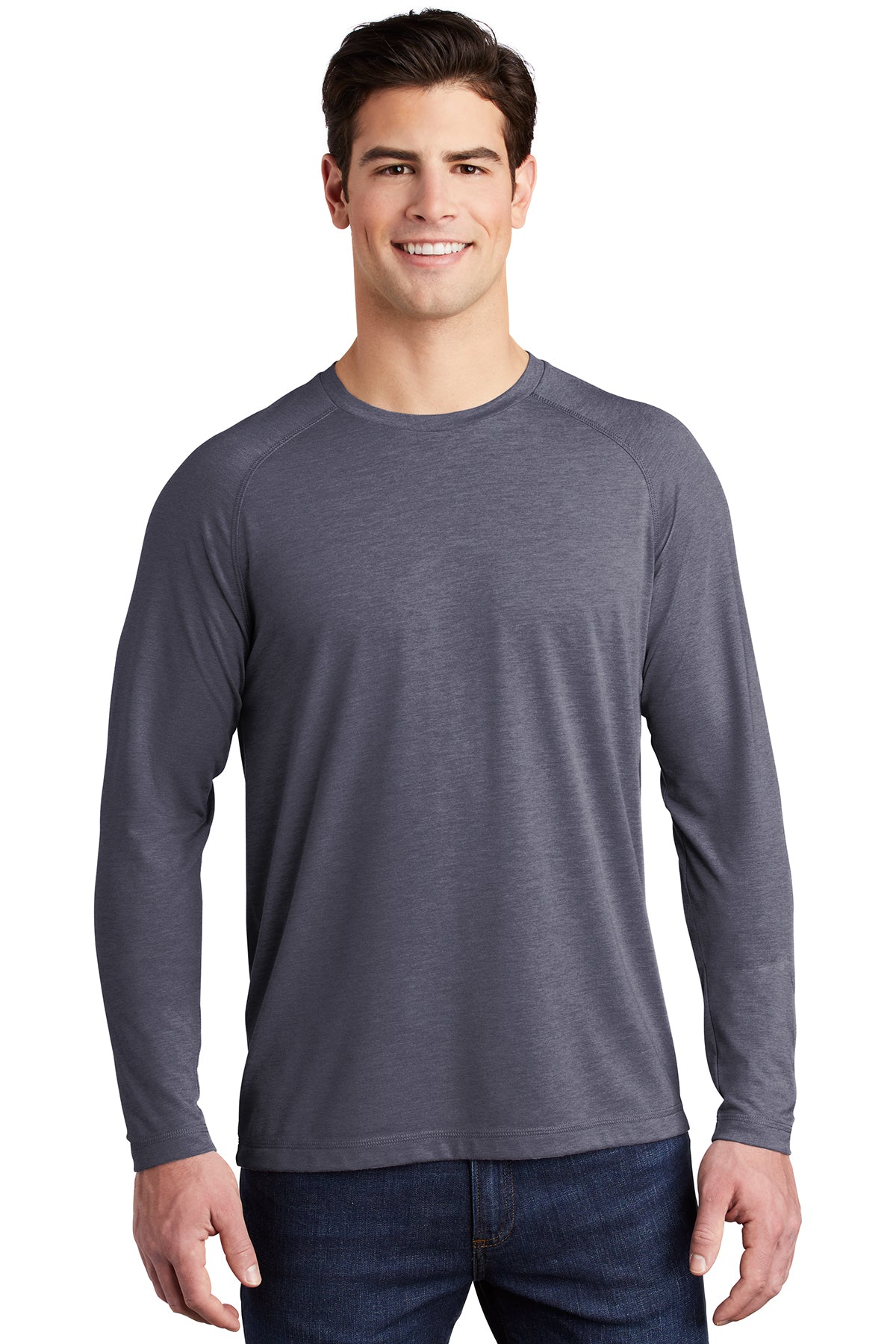 ST400LS Sport-Tek ® PosiCharge ® Long Sleeve Tri-Blend Wicking Raglan Tee - FRIDAY ONLY ITEM