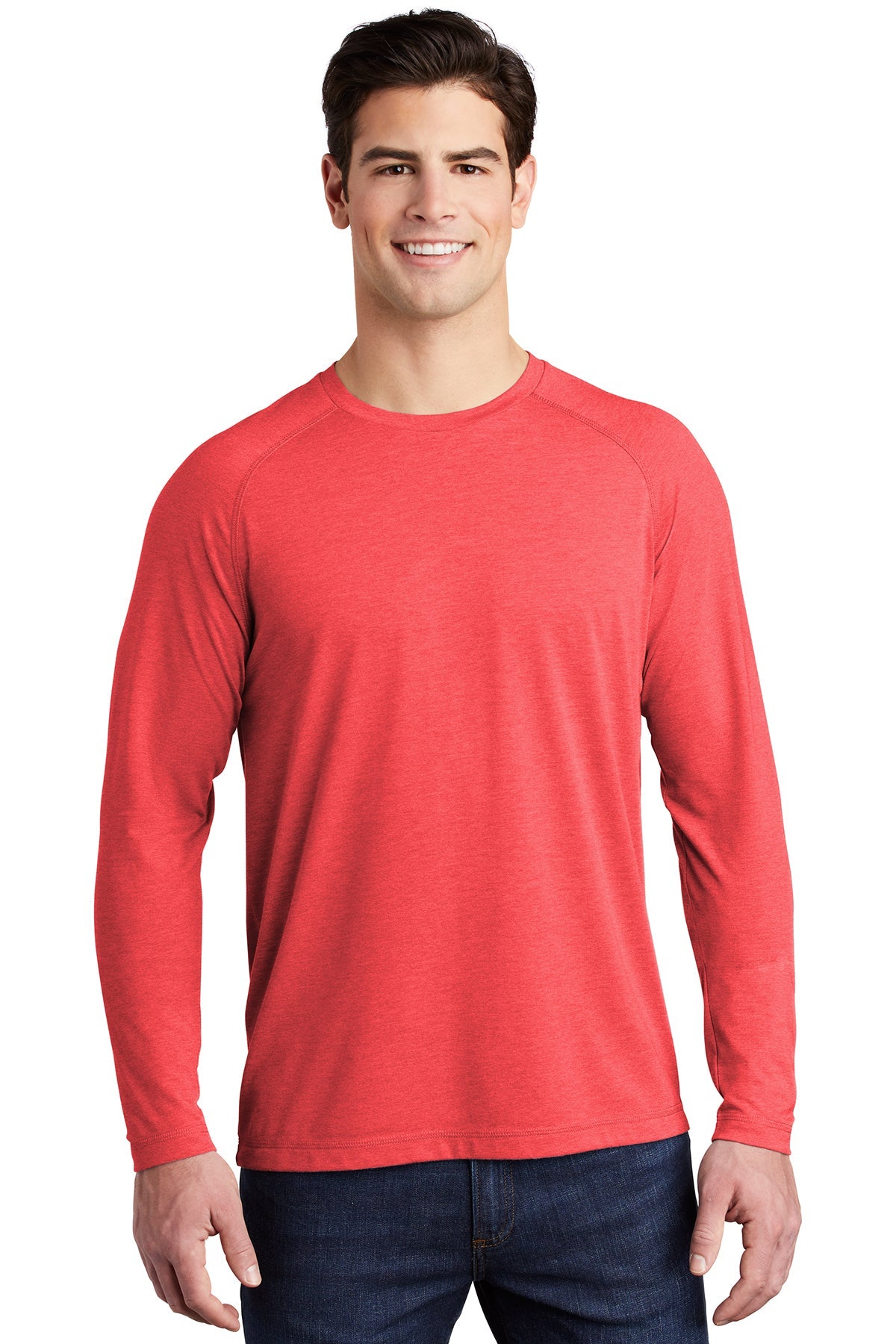 ST400LS Sport-Tek ® PosiCharge ® Long Sleeve Tri-Blend Wicking Raglan Tee - FRIDAY ONLY ITEM