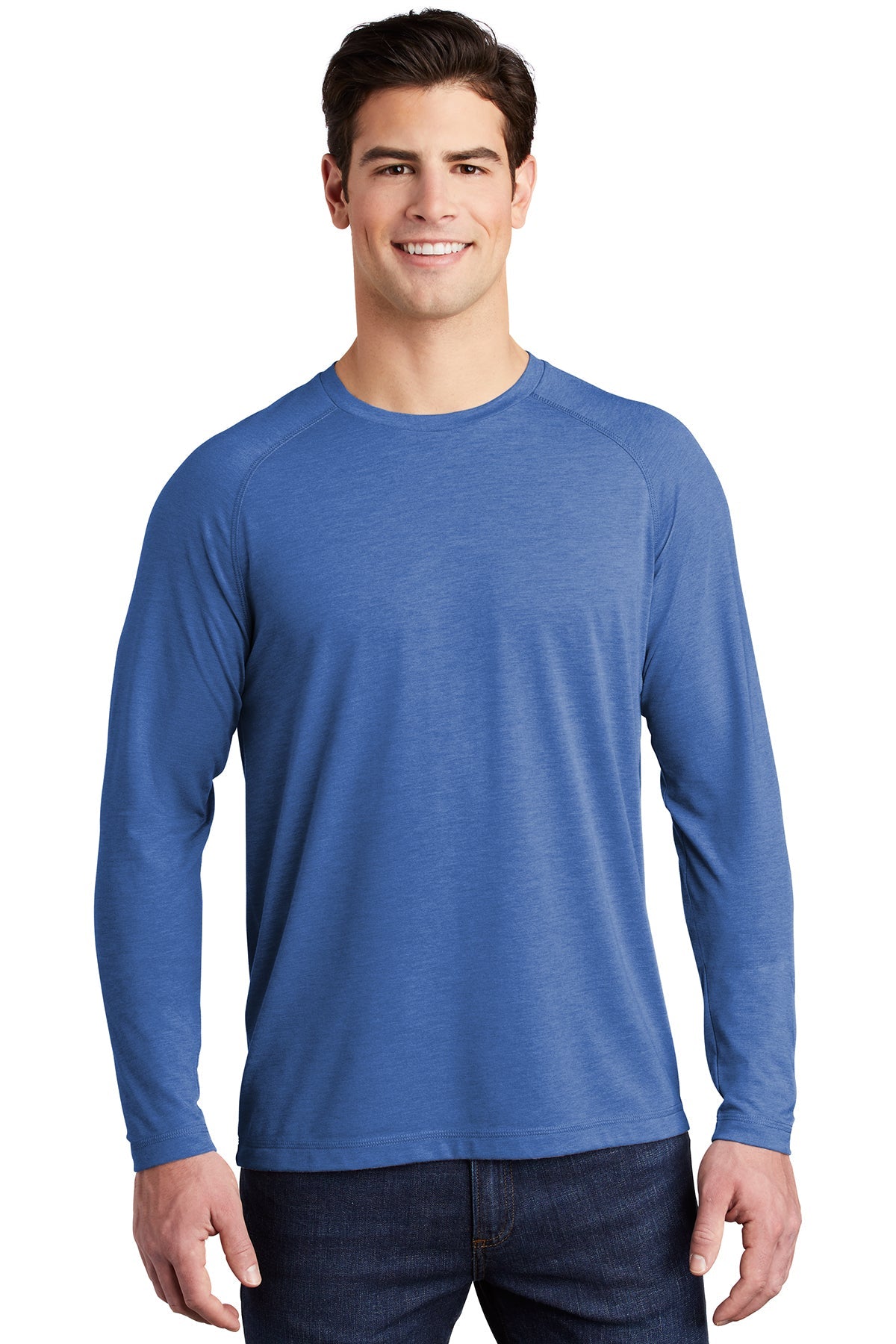 ST400LS Sport-Tek ® PosiCharge ® Long Sleeve Tri-Blend Wicking Raglan Tee - FRIDAY ONLY ITEM