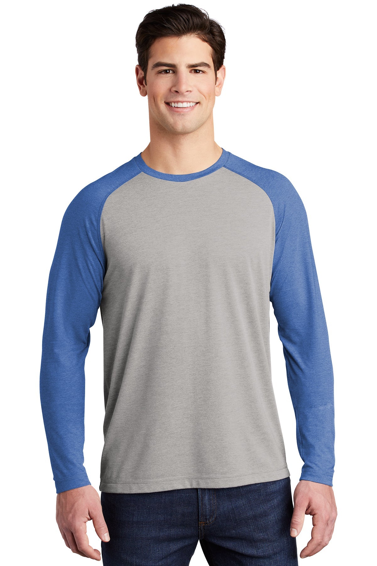 ST400LS Sport-Tek ® PosiCharge ® Long Sleeve Tri-Blend Wicking Raglan Tee - FRIDAY ONLY ITEM