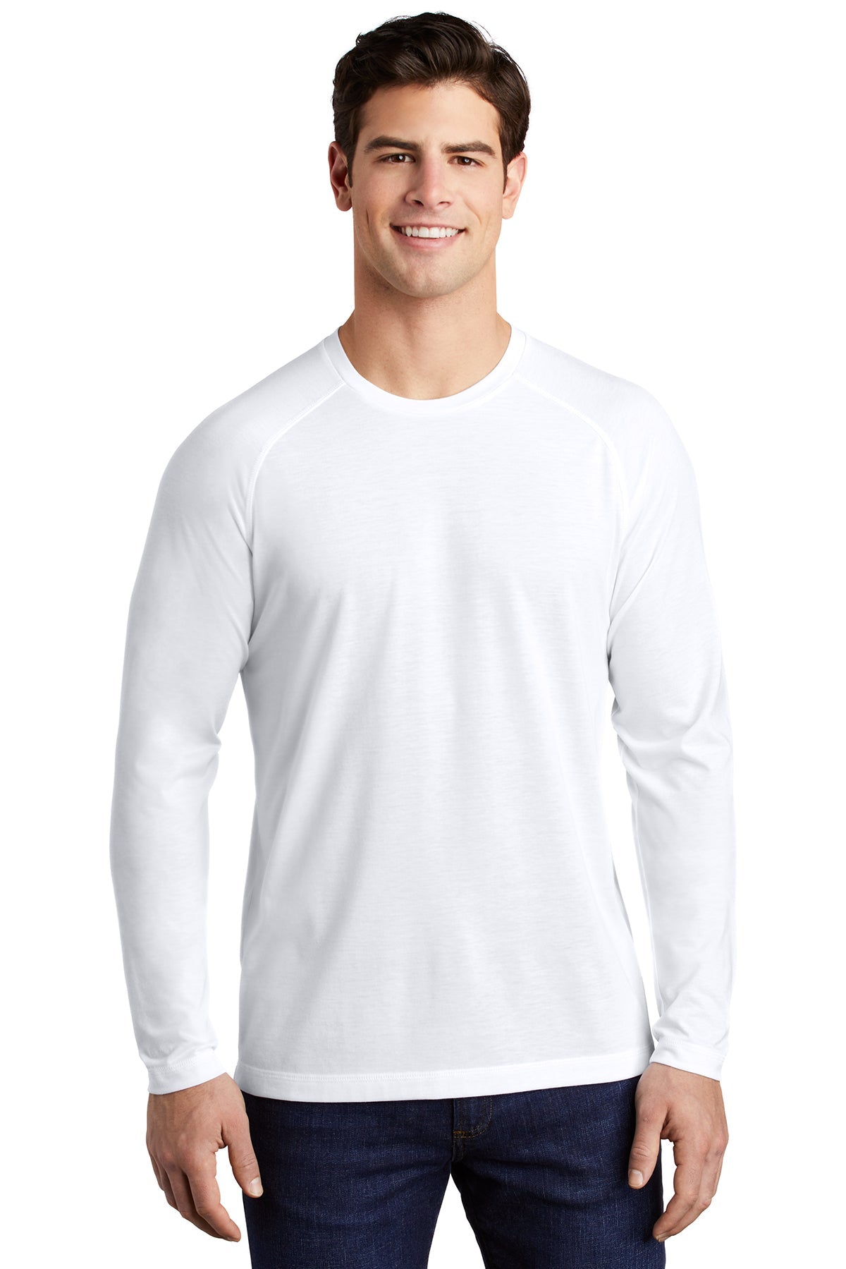 ST400LS Sport-Tek ® PosiCharge ® Long Sleeve Tri-Blend Wicking Raglan Tee - FRIDAY ONLY ITEM