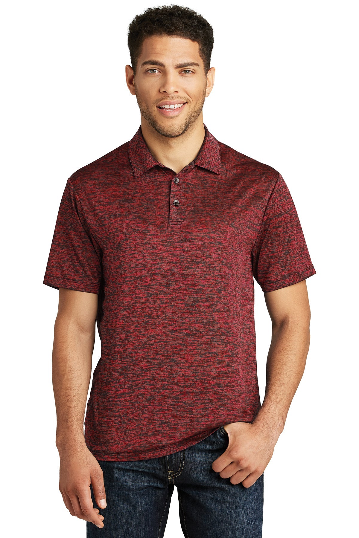 ST590  Sport-Tek® PosiCharge® Electric Heather Polo
