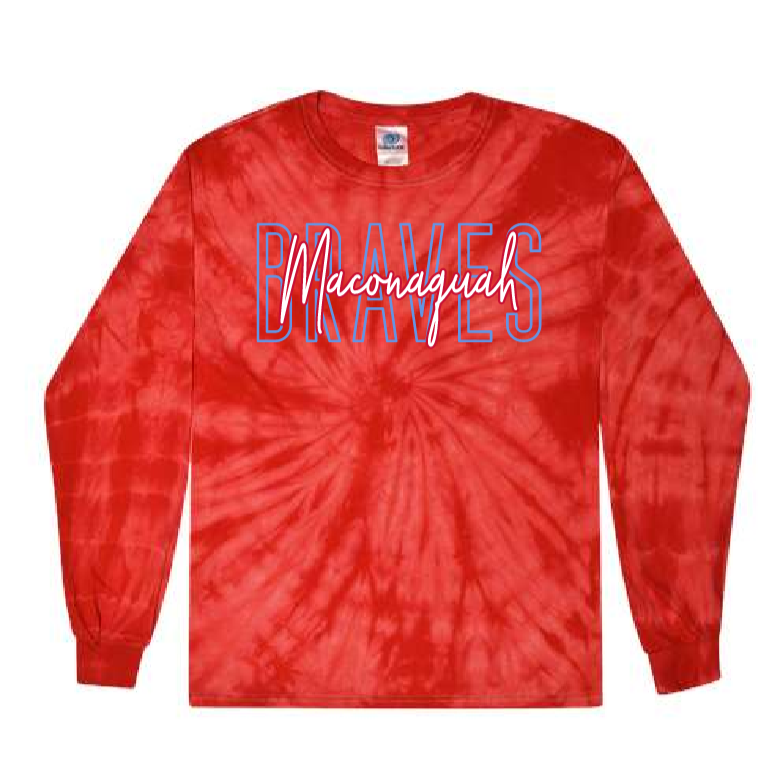 Maconaquah Braves Tie Dye Long Sleeve