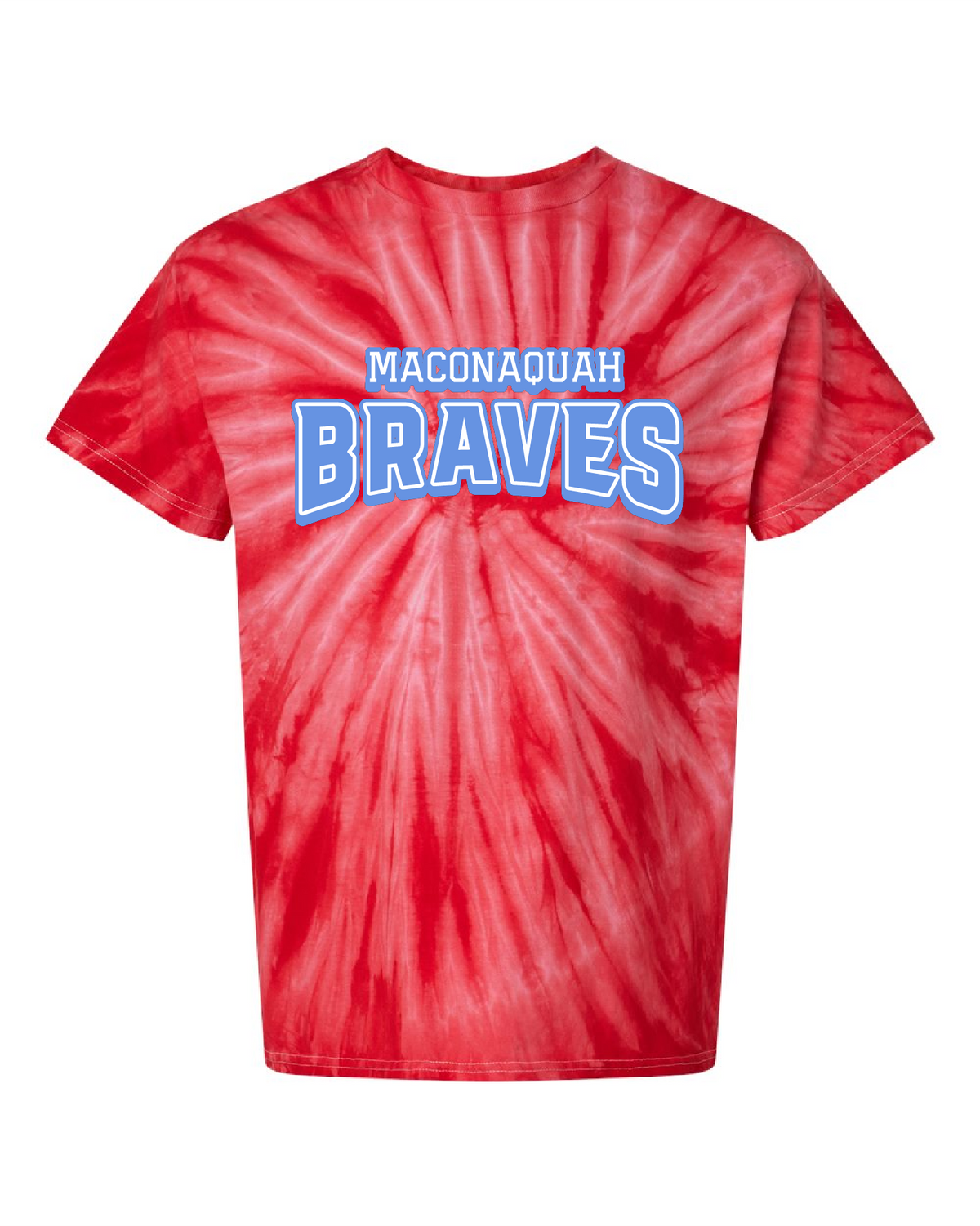 Tie Dye Maconaquah Braves Tee - Red