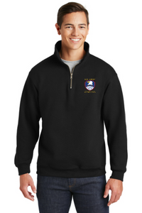 Embroidered USASMDC JERZEES SUPER SWEATS NuBlend - 1/4-Zip Sweatshirt with Cadet Collar