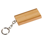 Bamboo 8GB Flip Style Flash Drive Key Chain with Free Engraving