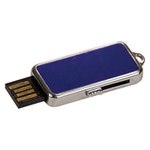 Anodized Aluminum 8GB Flash Drive Key Chain (Blue) w/ Free Engraving